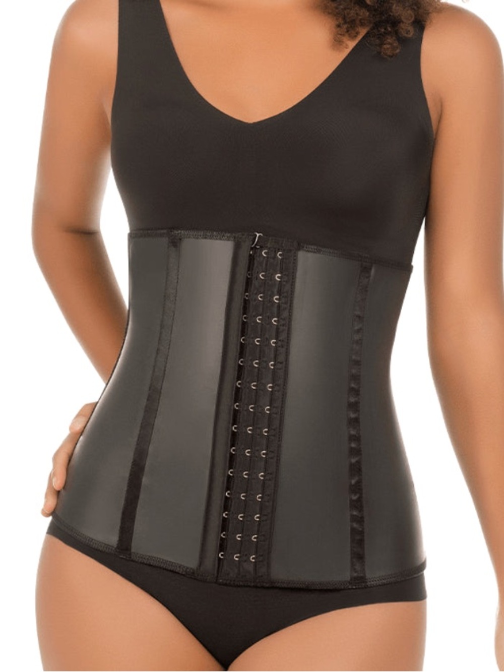 CYSM Latex Waist Trainer Corset | 9-Steel Boned Waist Cincher | Adjustable Compr